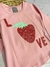 Blusinha manga longa LoveMorango - comprar online
