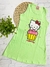 Vestido reto Hello kity verde cupcake