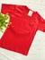 Camiseta Lacoste vermelha com bordado preto