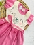 Vestido Ursinha orelha pompom rosa - comprar online