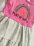 Vestido rosa/cinza Arco Iriis - comprar online