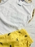 Conjunto regata liso branco/amarelo - comprar online