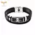 Imagem do Pulseira cruzada cristã artesanal para homens e mulheres, bracelete de couro, p