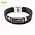 Pulseira cruzada cristã artesanal para homens e mulheres, bracelete de couro, p
