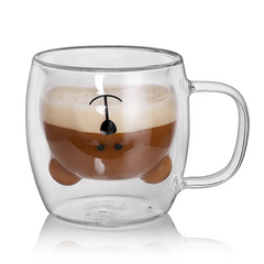 Taza de vidrio doble oso en internet