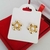 Brinco Dourado Flor BJ56