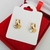 Brinco Dourado Flor BJ57