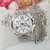 Kit Relogio Feminino Prata + Pulseira, brincos Prova dagua - RF330