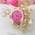 Kit Relogio Feminino Dourado + Pulseira, brincos Prova dagua - RF304