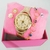 Kit Relogio Feminino + pulseira, brincos e caixinhas