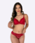 Conjunto Rendado Vermelho - Menina Flor