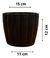 Vaso Decorativo Mesa Tipo Cachepot 12x15 Cm Modelo Cacau - Ideias S&A