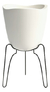 Vaso Cachepot 17x18 Cm C/ Suporte De Metal Versátil Preto - Ideias S&A