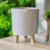 Imagem do Vaso Tipo Cachepot Pés em Madeira Para Orquídeas 19x15cm