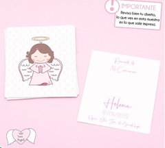 Pack Estampita Grande Personalizada x 12 Unidades en internet