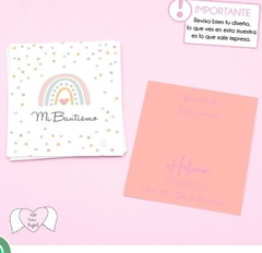 Pack Estampita Grande Personalizada x 12 Unidades