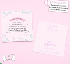 Pack Estampita Grande Personalizada x 12 Unidades - tienda online
