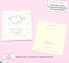 Pack Estampita Grande Personalizada x 12 Unidades - xfisbellavista