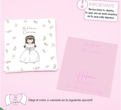 Pack Estampita Grande Personalizada x 12 Unidades
