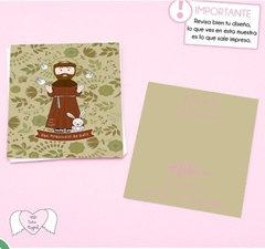 Pack Estampita Grande Personalizada x 12 Unidades en internet