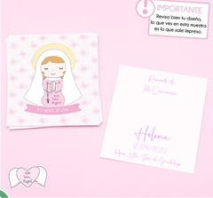 Pack Estampita Grande Personalizada x 12 Unidades