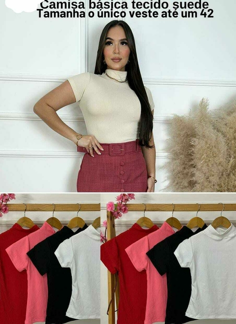 Blusa malha canelada