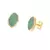 Brinco Quartzo Verde Folhado a Ouro