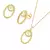 Conjunto Conchas Nautilus Folhado a Ouro