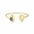 Bracelete Titânio Folhado a Ouro