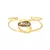 Bracelete Fluir Abalone Folhado a Ouro