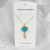 Colar Menino Ágata Azul Céu Folhado a Ouro - comprar online