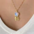 Colar Casal Opalina Folhado a Ouro