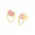 Brinco Quartzo Rosa Folhado a Our
