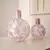 Vaso de Vidro Rosa e detalhes Brancos G - comprar online