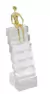Escultura Escada Cristal, Homem Dourado - comprar online