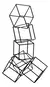 Escultura de Cubo Preto em Metal