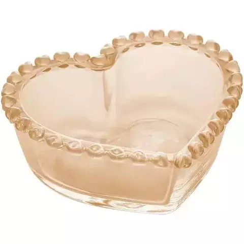 Bowl de Cristal Âmbar Coração