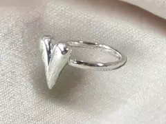 ANILLO ACERO BLANCO CON CORAZON ALARGADO - comprar online