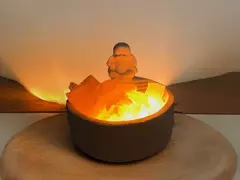 LAMPARA DE SAL JARDIN ZEN CON BUDA (76)