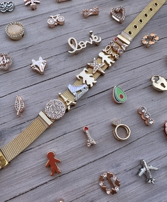 Dijes Pulsera TAKI Plateados