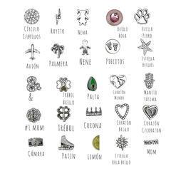 Dijes Pulsera TAKI Plateados - comprar online