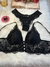 Conjunto em renda Preto com bojo em gota