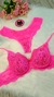 Conjunto com bojo rendado Pink - comprar online