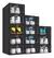 Caja Organizador De Zapatos Apilables 12 Piezas Negro