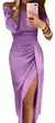 Vestido Largos De Dama Con Abertura Elegante Fiestas Casual