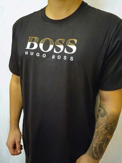 Camiseta Hugo Boss Estampada - Preta - comprar online