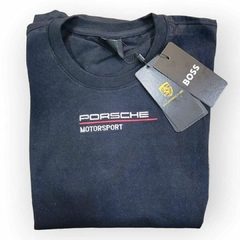 Camiseta Hugo Boss x Porshe com Bordado - Preta