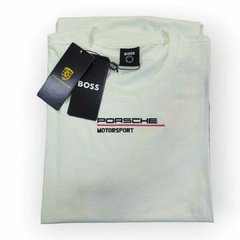 Camiseta Hugo Boss x Porshe com Bordado - Branca