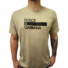 Camiseta Dolce & Gabbana com Estampa Brilhante em Alto Relevo - Cinza na internet