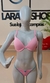 Conjunto lingerie sutien liso com aro e bojo e calcinha renda fio tirinhas Sutien n. 46 Calcinha M